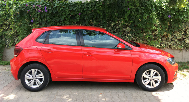 Red Volkswagen Polo Car