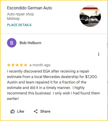 Escondido German Auto Mercedes Review